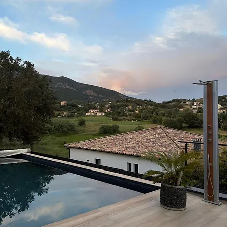 Villa Haute Avec Piscine Pour 6 Personnes, A 10mn De L Aeroport D'ajaccio Et Des Plages